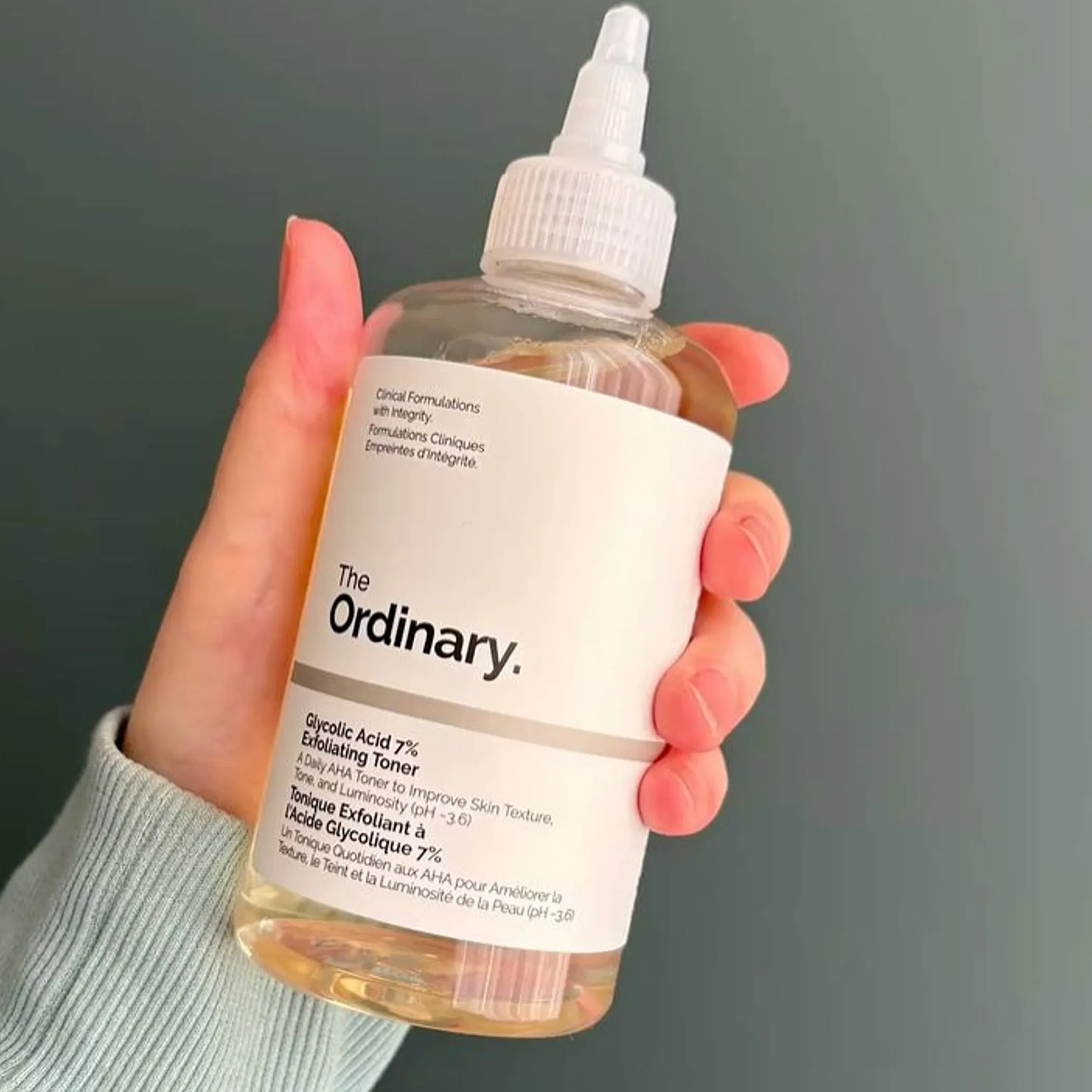 skincare product bottle on white background