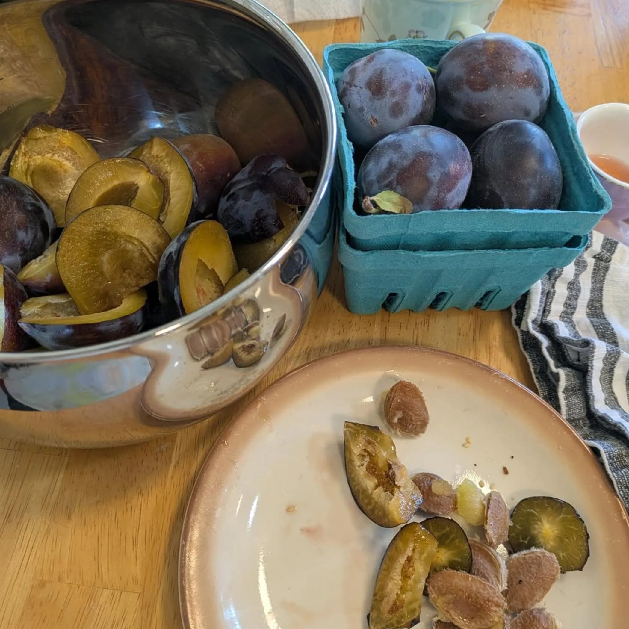 fresh plums and plum sauce