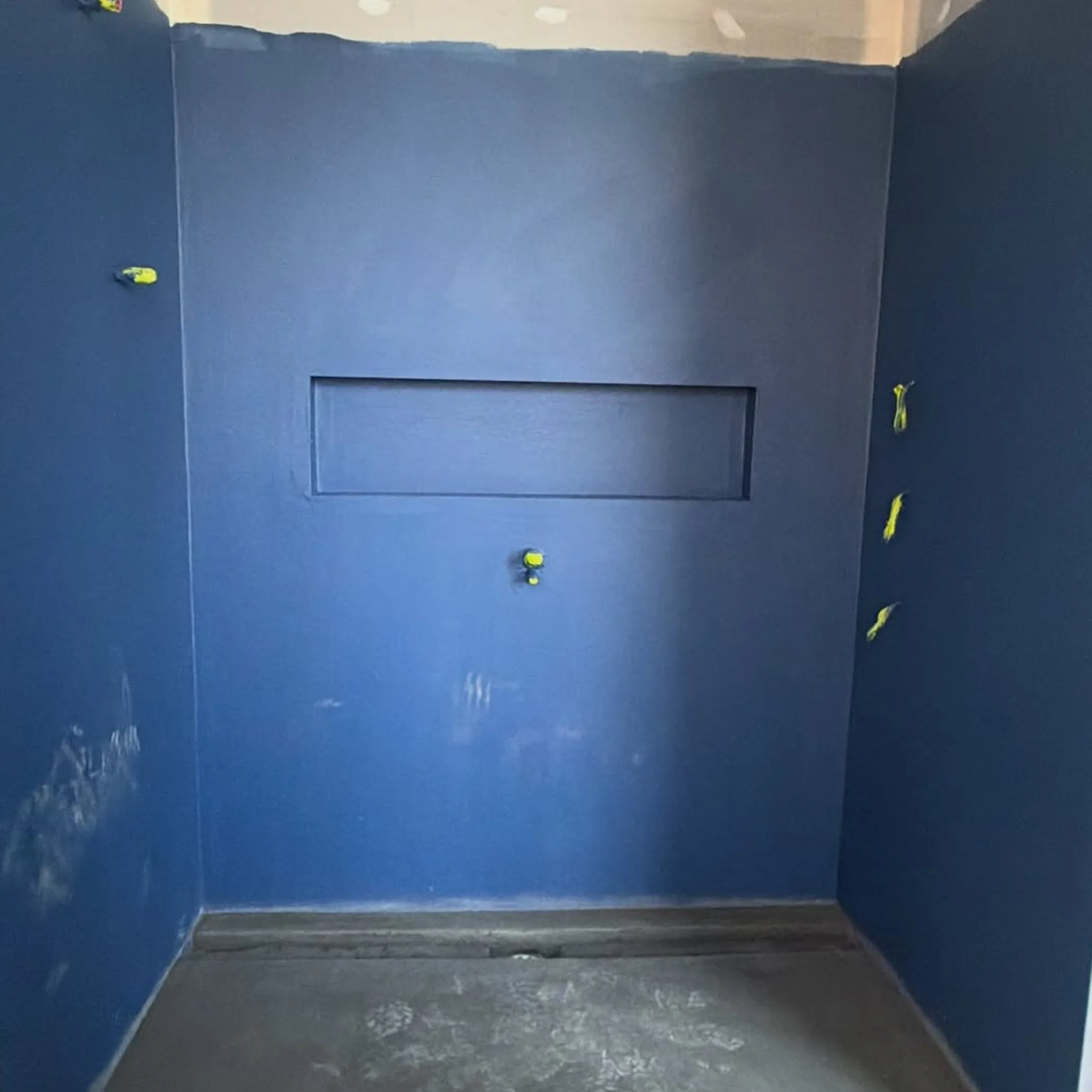 shower wet area under waterproofing preparation