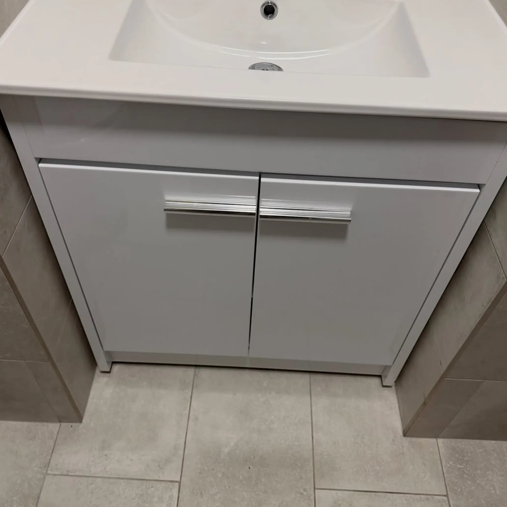 newly installed basin and tap