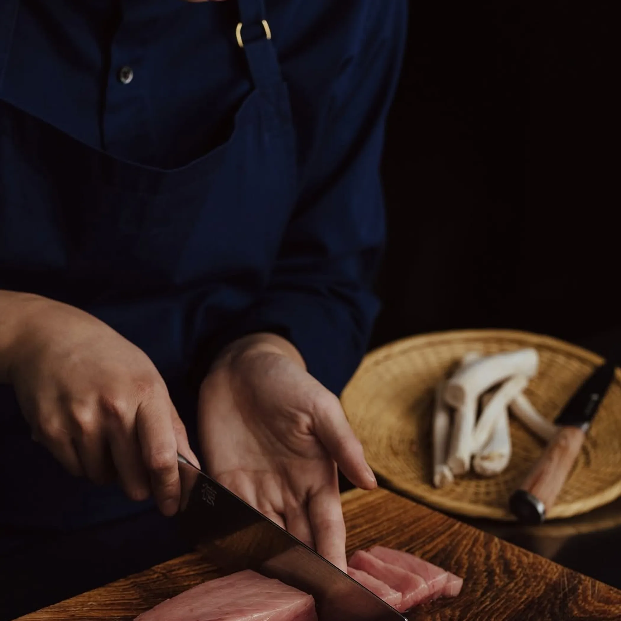 tuna being prepared